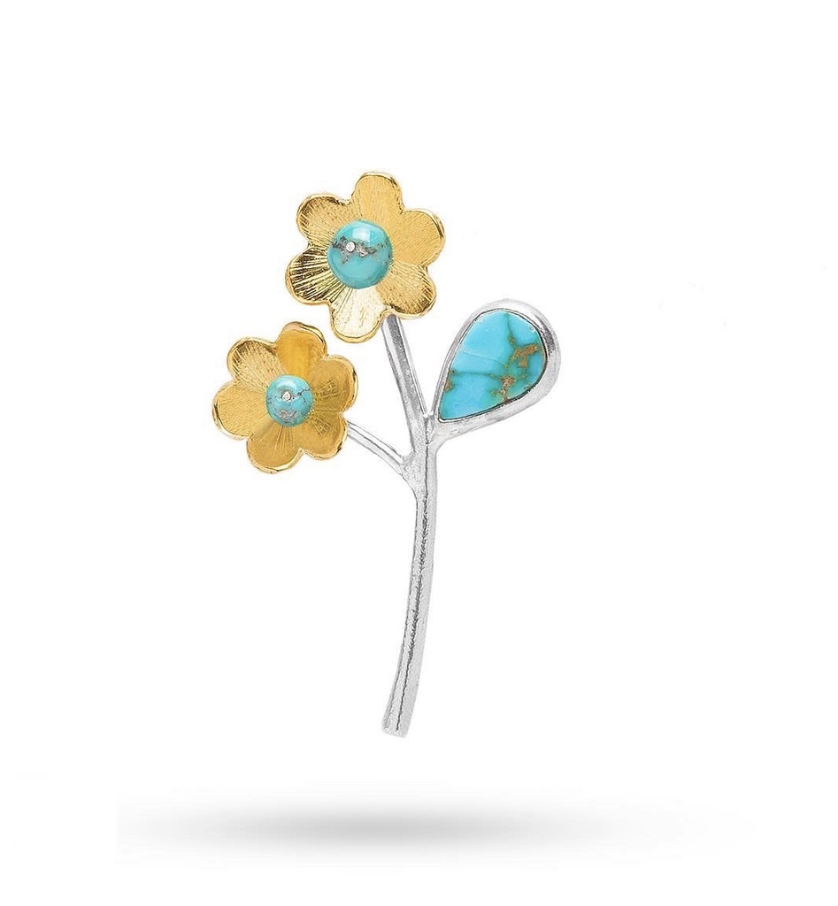 گل سینه شاخه گل فیروزه